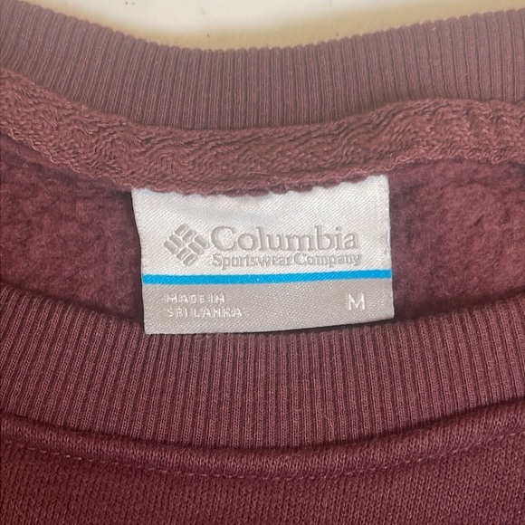 Columbia Graphic Dog Maroon Crewneck Sweatshirt Size Medium - Picture 4 of 6